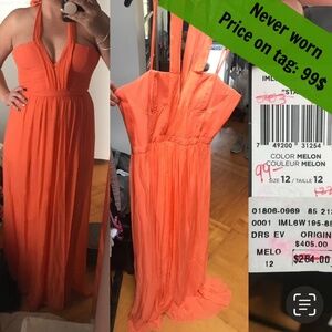 Brand new coral / orange dress